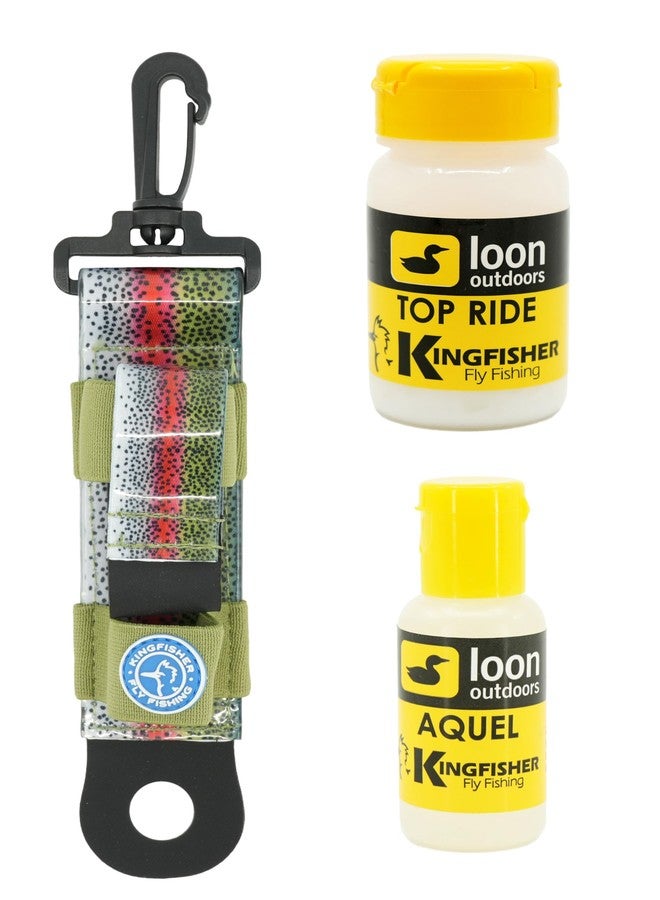 Loon Outdoors Combo Pack - Floatant and Desicant with a Kingfisher Combo Holder (Top Ride/Aquel - Rainbow Trout) - Image 2